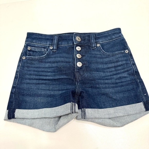American eagle blue denim shorts Jean midi size 0 - Picture 1 of 7